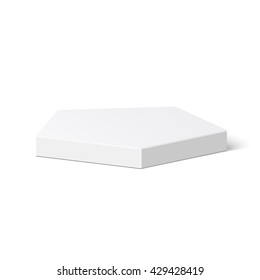 White box. Package. Polyhedron. 3D. Vector illustration.