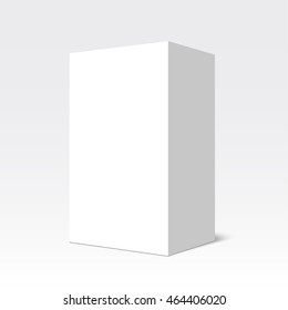 White box. Package. Vector illustration.