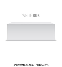 White box. Package. Vector illustration.
