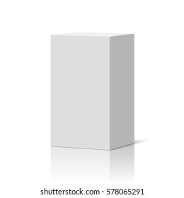 White box. Package. Vector illustration.