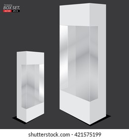White box packaging on dark grey background.