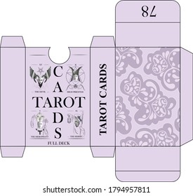 white box packaging for tarot cards