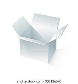 white box packaging. vector illustration