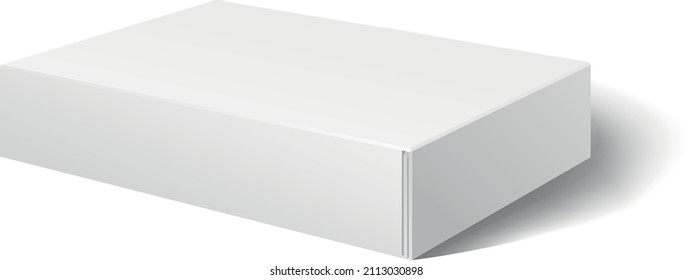 White box template. Blank product package mockup
