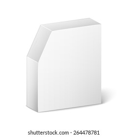 Caja blanca para su diseño especial, aislado en un fondo blanco
