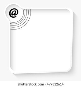 White box for your text and email