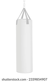 White boxing bag. vector illustration