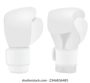 White boxing gloves. vector illustration