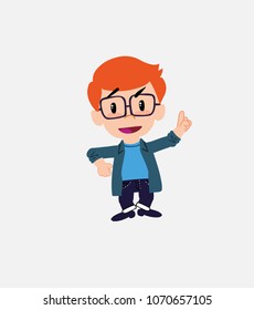 White boy with glasses talking very determined and optimistic.																									