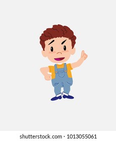 White boy in jeans talking very determined and optimistic.																									