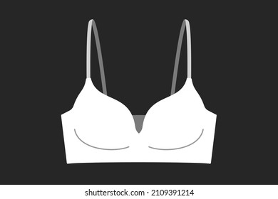 white bra on dark gray background 