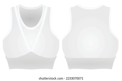 White bra t shirt. vector illustration