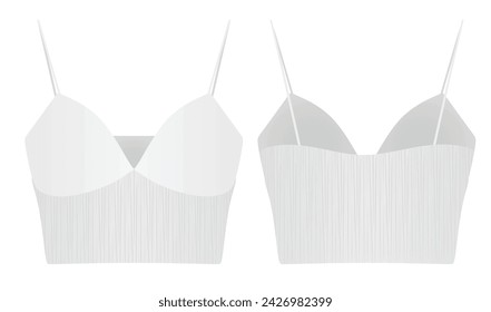 White bra t shirt. vector illustration