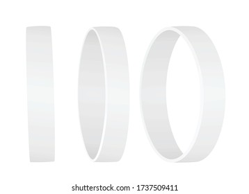 White bracelet blank. vector illustration