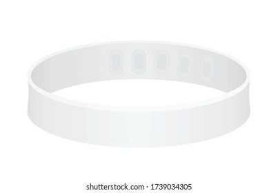 White bracelet blank. vector illustration
