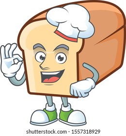 White bread with chef cartoon character shape.