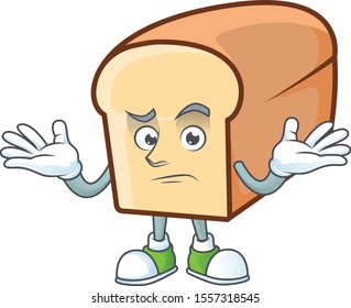 White bread with grinning cartoon character shape.