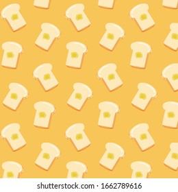 white bread hand drawn pattern template vector background