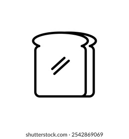 White bread icon. filled and line stroke icons