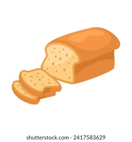 White bread icon illustration. Vector design