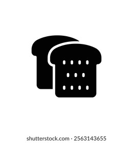 White bread icon Isolated flat vector in outline