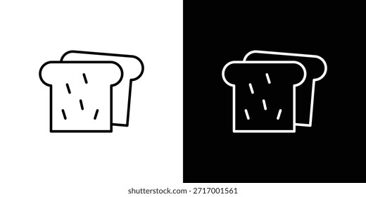 White bread icon - Line Style. symbol template design