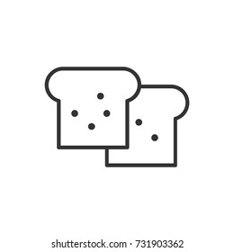 White bread icon logo design vector illustration