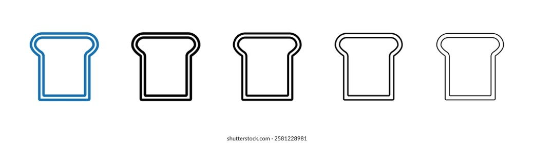 White bread icon Outline vector logo for web ui