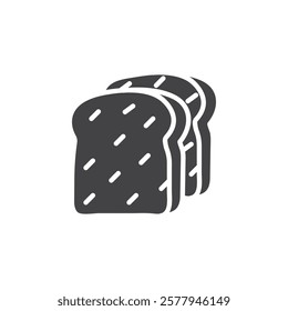 White bread icon Simple thin line flat symbol