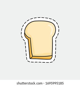 White bread icon template colorful vector