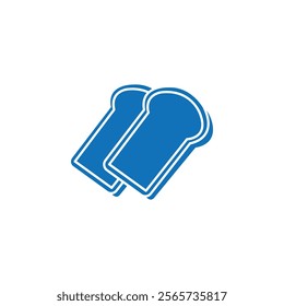 White bread icon Thin line illustration set