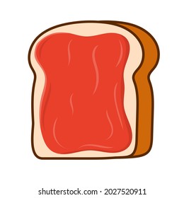 White bread illustration simple vector. sliced bakery brown isolated vector food