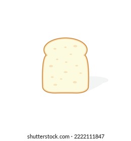 White bread isolated vector graphics