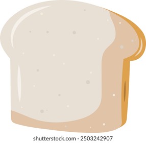 White Bread Loaf Toast Illustration Graphic Element Art Card