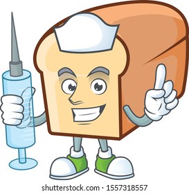 White bread with nurse cartoon character shape.