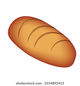 White bread from quality varieties of wheat. Vector illustration