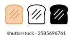 white bread set icon logo symbol vector design illustration