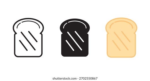 branco pão conjunto ícone logotipo símbolo vetor design ilustração