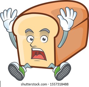 White bread with successful cartoon character shape.
