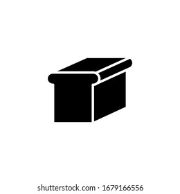glifo icono del pan blanco tostado. ilustración vectorial