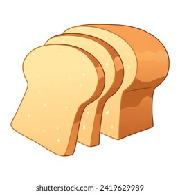Vektorgrafik-Illustration von Weißbrot