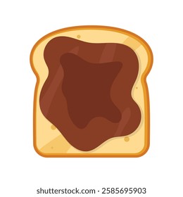 white bread vector with chocolate jam