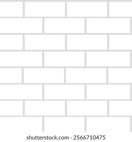 White brick block cement wall seamless pattern 