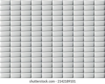 White brick ceramic tiles. Seamless pattern, brick effect ceramic tiles.	