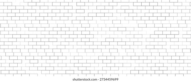 White brick old wall is texture vector for use wallpaper. Abstract pattern stonewall background.