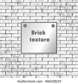 White brick wall with the announcement.