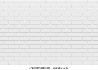 White Brick Wall Background for Architectural or Design Use vector
