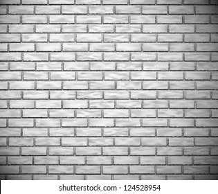 White brick wall background. Eps 10