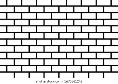 White Brick wall background. Vector illustration