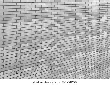 White brick wall old background illustration vector